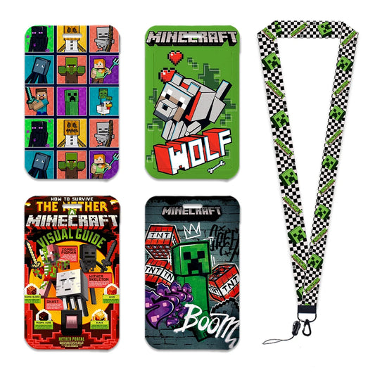 Cartoon Game Name Badge Holder Lanyard – Student ID & Credit Card Strap Gift