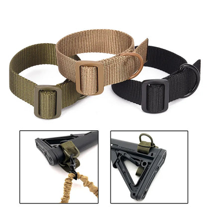 Airsoft Buttstock Sling Adapter - Gun Strap & Strapping Belt for Tactical Rifles