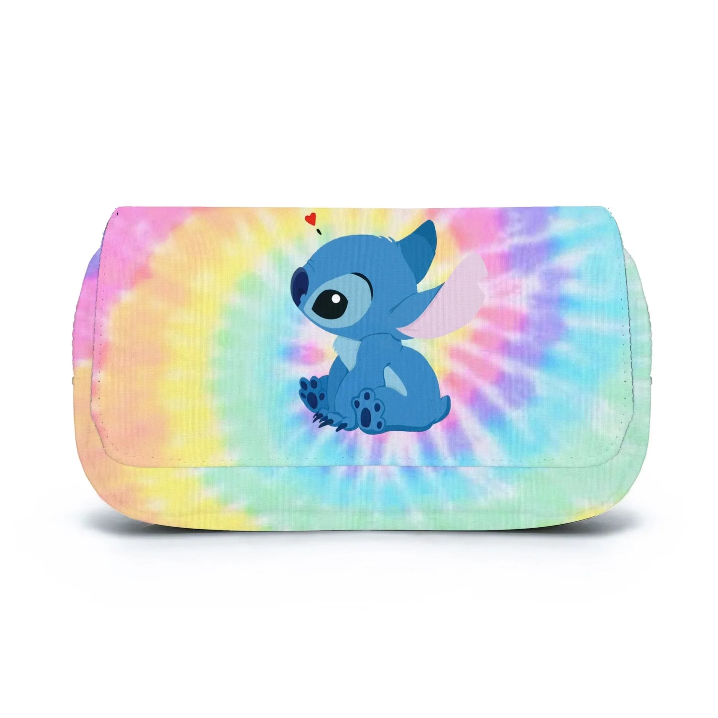 Stitch Fully Printed Flap Pencil Case – Kawaii Anime Stationery Box for School Girls