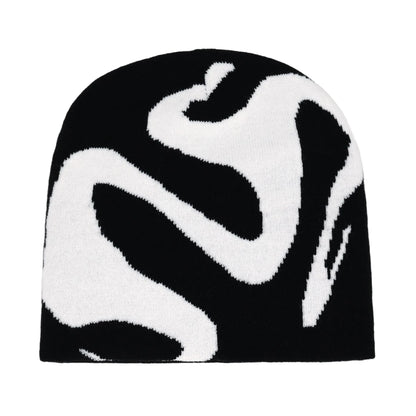 Y2K Letter Knitted Beanie Cap – Unisex Winter Autumn Warm Ski Skullcap, Hip Hop Streetwear Ear Cover Hat for Men & Women