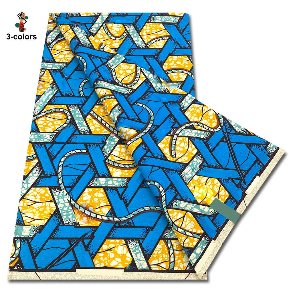2026 Original African Wax Print Fabric - 100% Cotton Nigerian Ankara Batik Soft Pagne Material