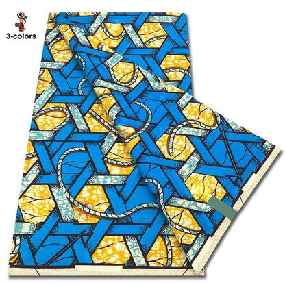 2026 Original African Wax Print Fabric - 100% Cotton Nigerian Ankara Batik Soft Pagne Material
