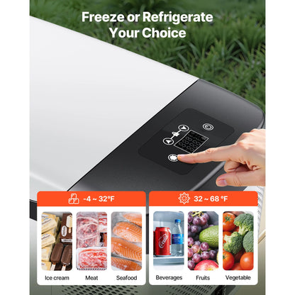 SucceBuy 15L Portable Car Fridge Freezer - 12V/24V Mini Compressor Cooler for RV Camping Travel and Outdoor Use