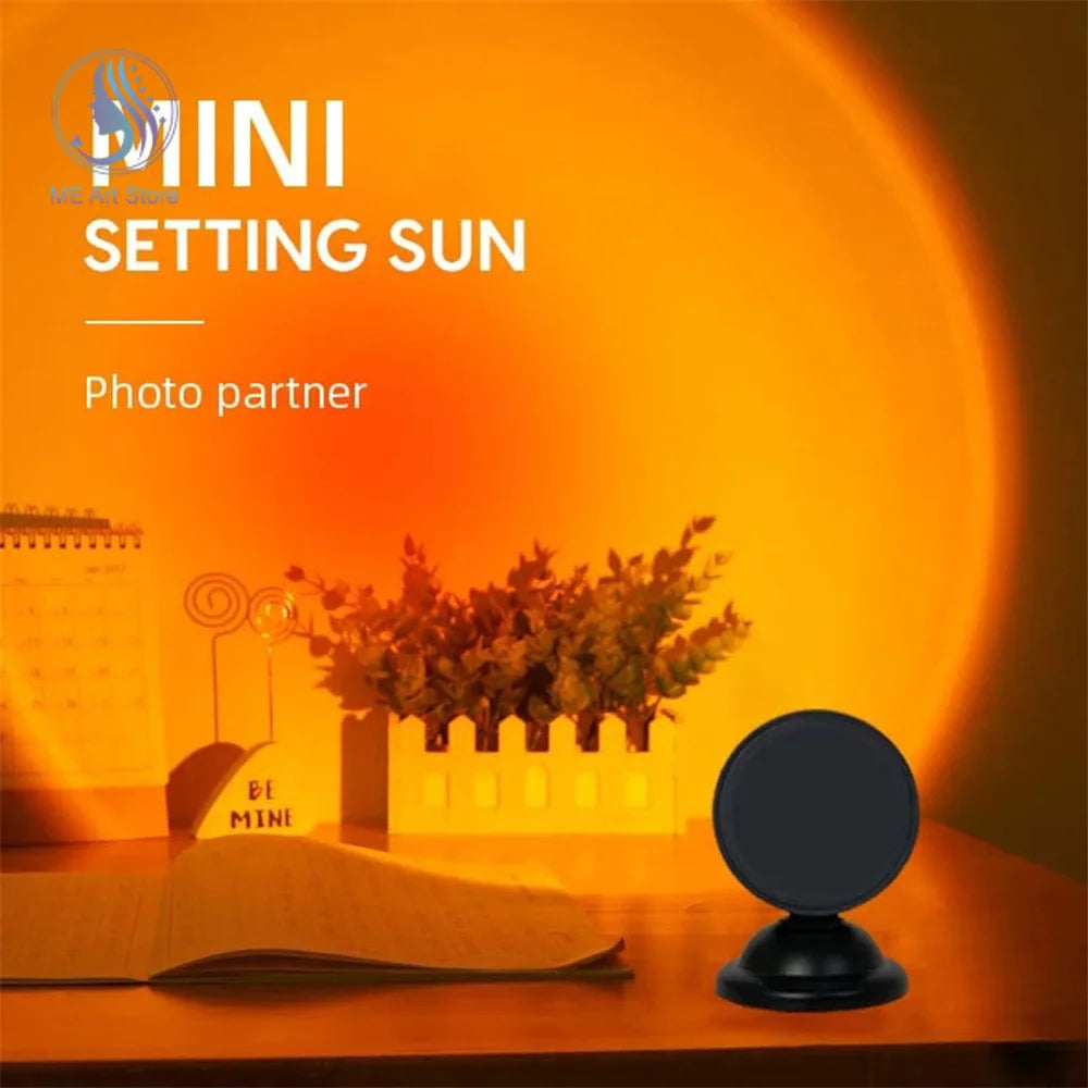 New Sunset Light with Earbuds & Remote Control – 16 Colors, Customizable Version