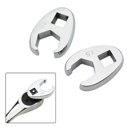 10pcs 3/8" Drive Crowfoot Wrench Set — 10-22mm Metric Open-End Spanners for Torque Wrenches