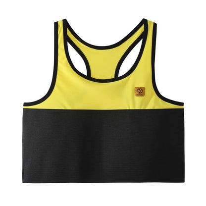 Quick-Dry Pullover Chest Binder – Sports Wear Short Vest Corset with Full Bandage Support, Plus Size