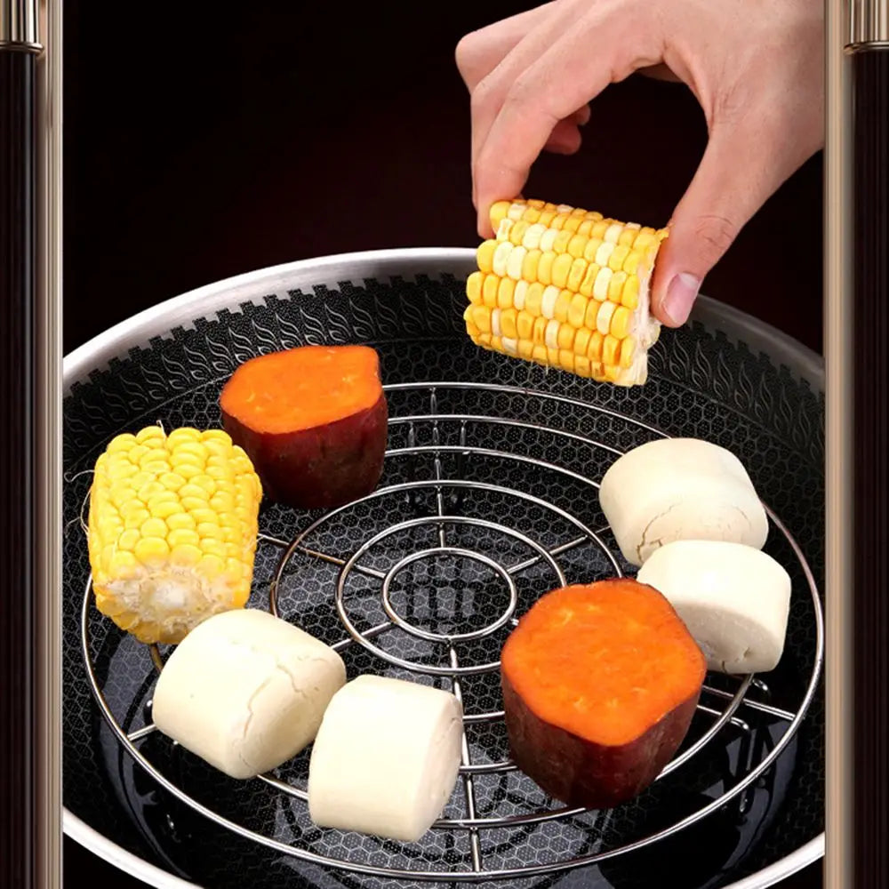 304 Stainless Steel Kitchen Steamer Rack - Durable Pot Steaming Shelf for Cooking Accessories