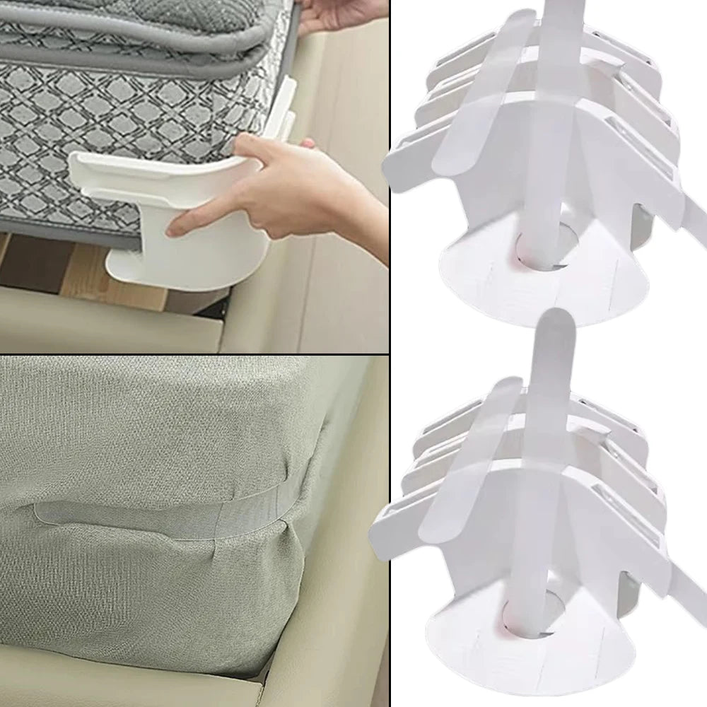 Universal Bedsheet Corner Clips – Invisible Tighteners with Heavy-Duty Mattress Straps and Sheet Lock Holders
