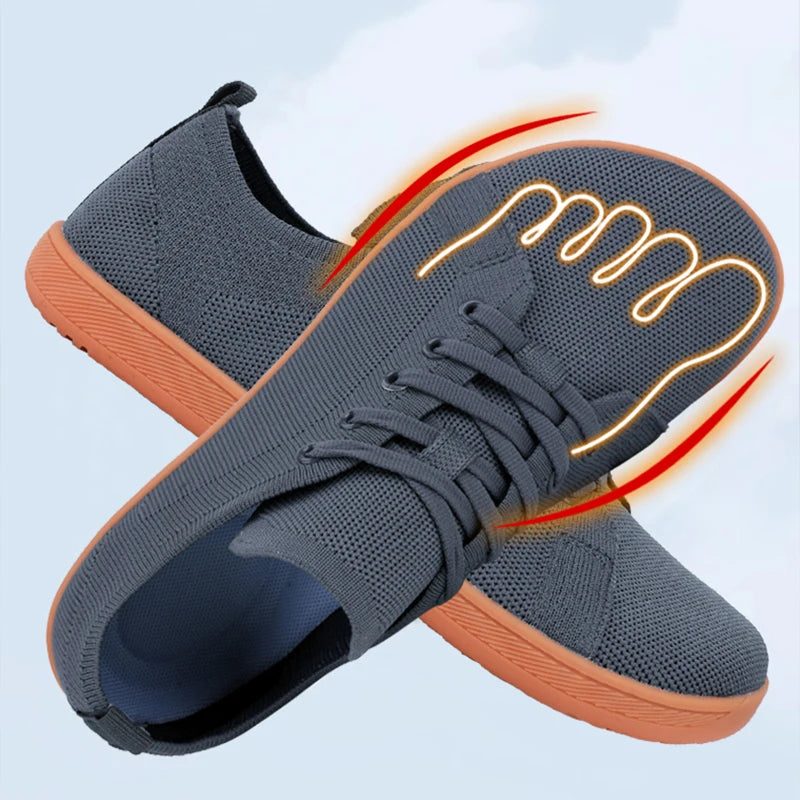 Wide Toe Barefoot Shoes for Men & Women – Minimalist Walking Sneakers with Zero Drop Sole & Breathable Mesh