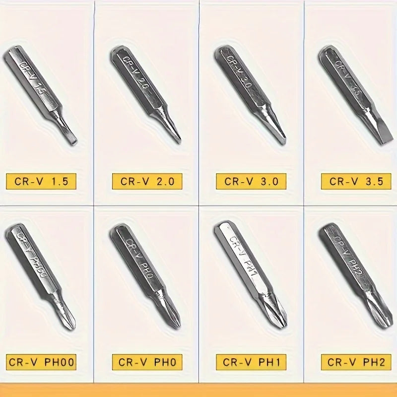 8-in-1 Aluminum Alloy Screwdriver Pen — Replaceable Bits for Easy Repairs & Disassembly