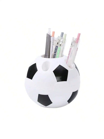 Football Shaped Pen Holder - Creative Desk Organizer for Pens, Stationery & Office Decor