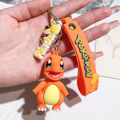Pokemon Pikachu Keychain Anime Cartoon Figure Toy Pendant – Charmander Psyduck Bag & Car Key Ring Kid Gift