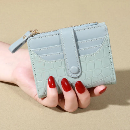 Elegant Women’s Multi-Card Wallet – Casual PU Leather Double Zip Clutch with Crocodile Texture and Stylish Storage