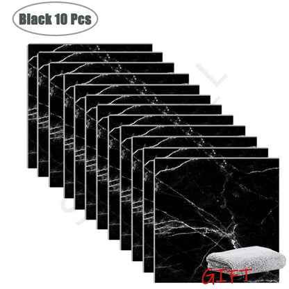 PVC Marble Wall & Floor Stickers - Waterproof Self-Adhesive Tile Decor for Kitchen & Bathroom