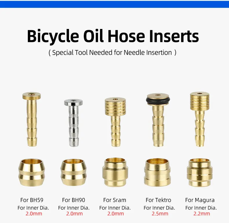 50pcs Bicycle Brake Olives & Inserts – Hydraulic Connector Replacements for SHIMANO BH90/BH59, SRAM, Magura, Tektro