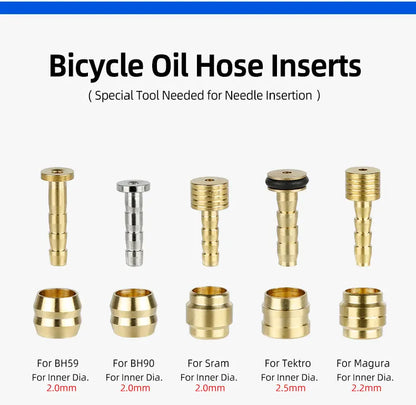 50pcs Bicycle Brake Olives & Inserts – Hydraulic Connector Replacements for SHIMANO BH90/BH59, SRAM, Magura, Tektro