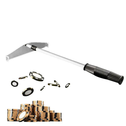 Telescopic Metal Chip Rake – Casino Gaming Desk Accessory for Roulette & Poker Chips Collection