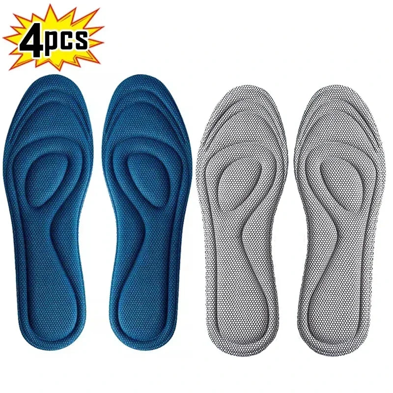 2 Pairs Memory Foam Orthopedic Insoles – Antibacterial, Sweat-Absorbing Shoe Inserts for Sports, Running, and Everyday Comfort