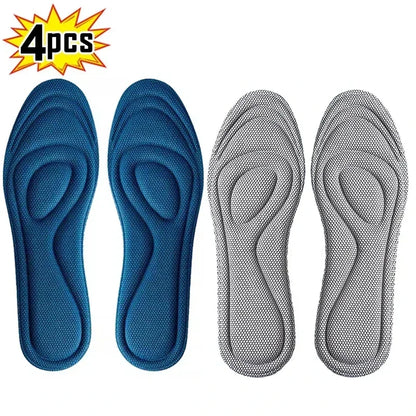 2 Pairs Memory Foam Orthopedic Insoles – Antibacterial, Sweat-Absorbing Shoe Inserts for Sports, Running, and Everyday Comfort