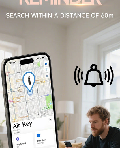 Key Organizer with Apple Find My — Built-In AirTag Holder, Holds 2–6 Keys, Car Keychain GPS Tracker (iOS Only)