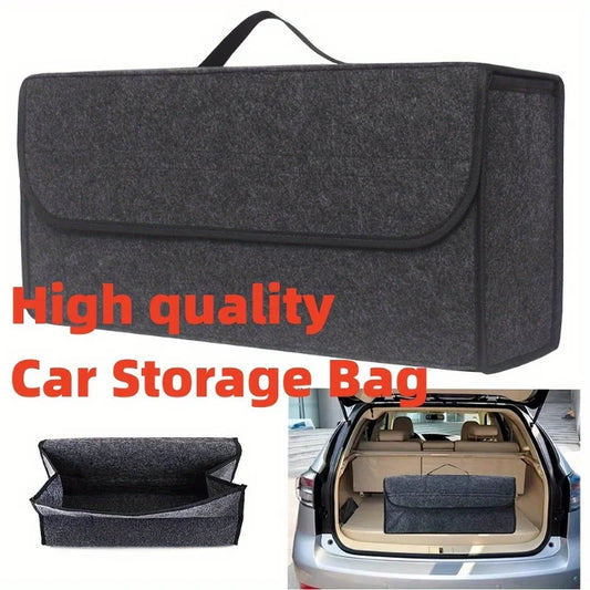 Anti-Slip Compartment Boot Storage Organizer – Soft Felt Car Trunk Organizer & Tool Storage Box, Car Accessories