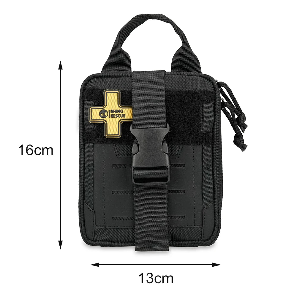 Rhino Rescue IFAK Empty Pouch - MOLLE Tactical Medical Gear Bag for Camping, Hiking & Outdoor Emergencies