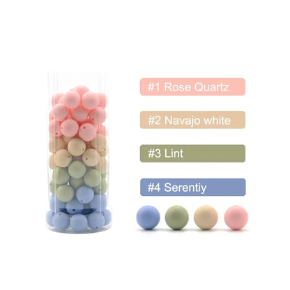 LOFCA Silicone Round Beads 20pcs - 9/12/15mm DIY Jewelry Making Beads for Bracelets, Keychains & Necklaces