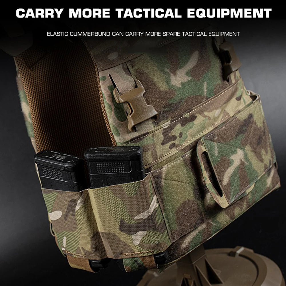 FCPC Tactical Vest Ferro – Lightweight Folding Airsoft Plate Carrier with Breathable Design, Portable Hunting Mag Pouch & Army Equipment