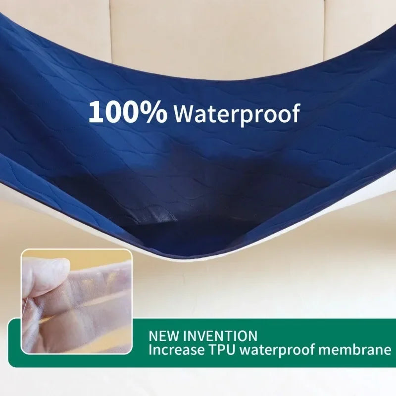 Washable Incontinence Urinary Bed Pad – Thickened Waterproof Reusable Mattress for Elderly, Adult, Paralyzed & Bedridden Care