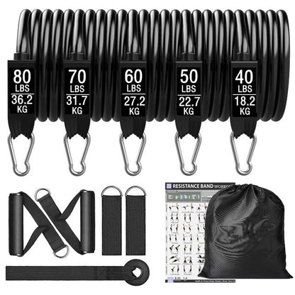 300lb Booty Resistance Band Set – Elastic Workout Harness for Home, Gym, Training & Dumbbell Exercises