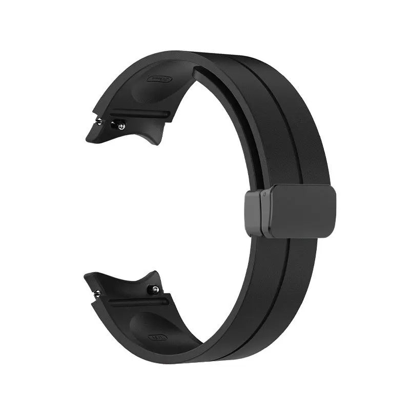 Samsung Galaxy Watch Magnetic Buckle Silicone Strap - Replacement Band for Watch 7/6/5 Pro/5/4 and Classic Models 40mm–47mm