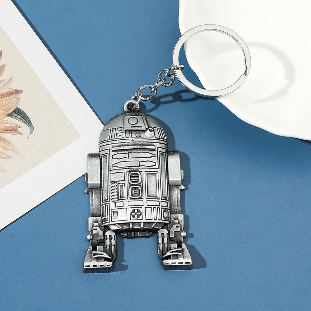 Vintage Spaceship Keychain - Star Wars Inspired Destroyer Battleship Keyring for Bags & Gifts