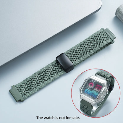 Sports Nylon Watch Band - 18mm Canvas Strap for Casio AE-1200WH AE-1300 and W-218 Watches