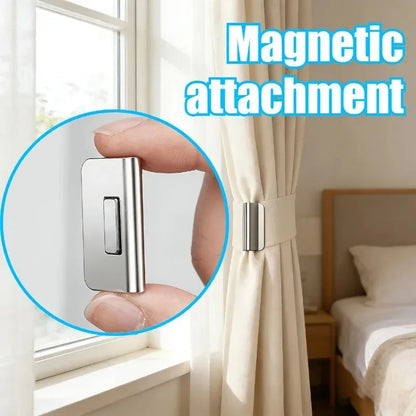 Magnetic Curtain Clips - Nail-Free Blackout Closure Clips for Bedroom & Office