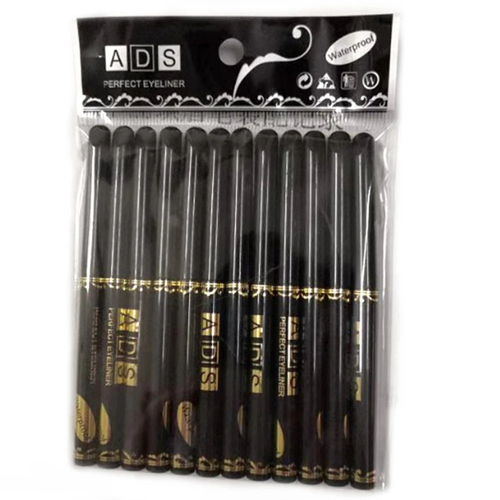 2pcs Waterproof Black & Brown Eyeliner Pencils – Smudge-Proof Long-Lasting High-Pigment Eye Makeup for Beginners