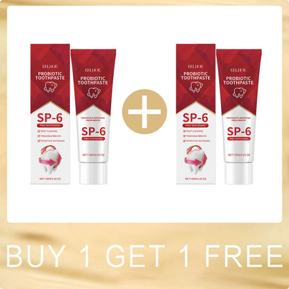 SP-6 Whitening Toothpaste with Probiotics – Plaque & Tartar Removal, Fresh Breath & Oral Hygiene