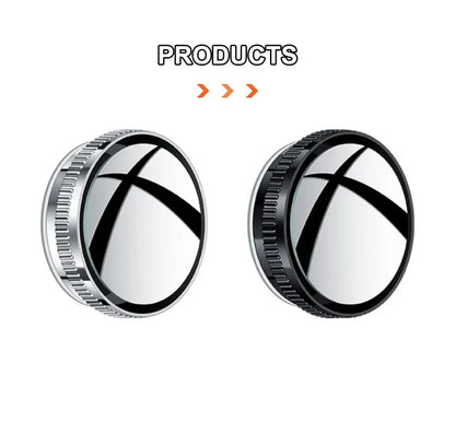 SEAMETAL 2PCS Wide-Angle Blind Spot Mirrors — 360° Adjustable HD Suction Cup Round Car Auxiliary Rearview Mirrors