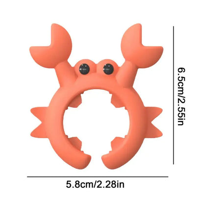 Crab Shaped Silicone Utensil Rest - Anti-Overflow Ladle & Spatula Holder Kitchen Countertop Gadget