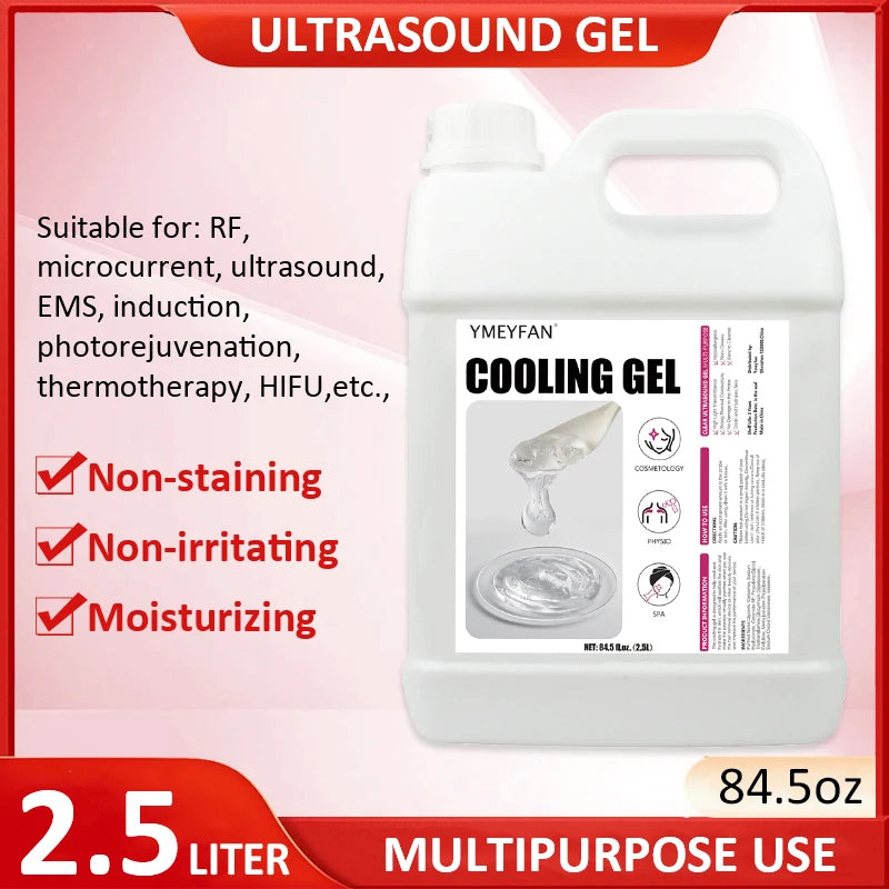 2.5L Gel Conductor – Clear Contact Gel for Radiofrequency & Cavitation Ultrasound Beauty, Face & Body Skin Care