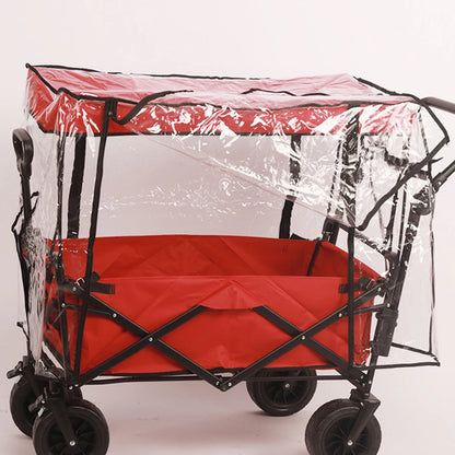 Waterproof PVC Rain Cover for Camping Trolley Folding Garden Picnic Wagon Stroller 91x51x74cm