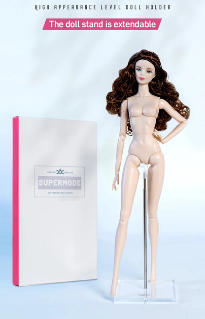 32cm BJD European Fashion Doll — 1/6 Pink Body & Hair with Cute Gown, Daily Outfit DIY Toy for Girls Birthday Gift