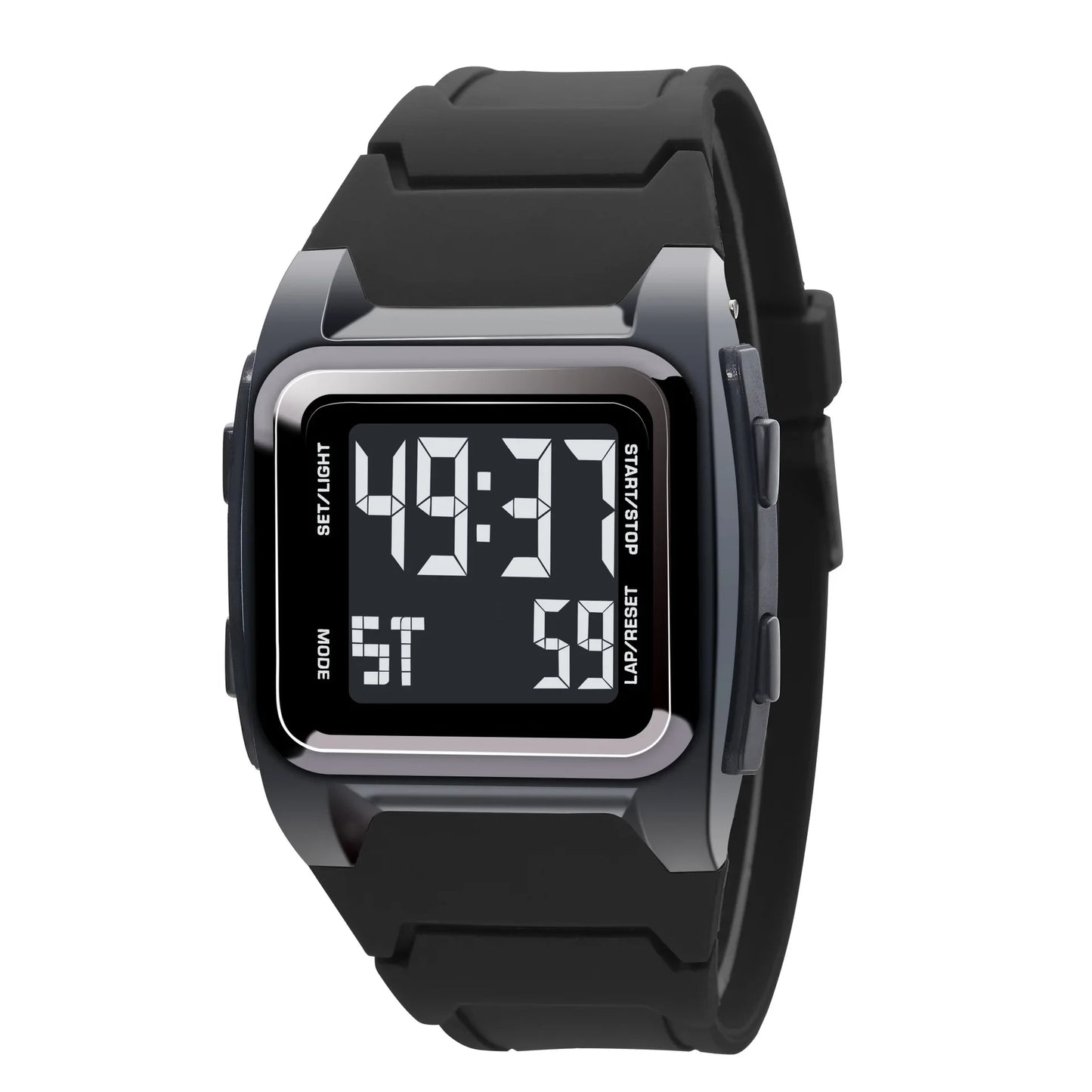 YIKAZE Men's Digital Sport Watch – 50M Waterproof Retro Multifunction Military LED Alarm Wristwatch Gift