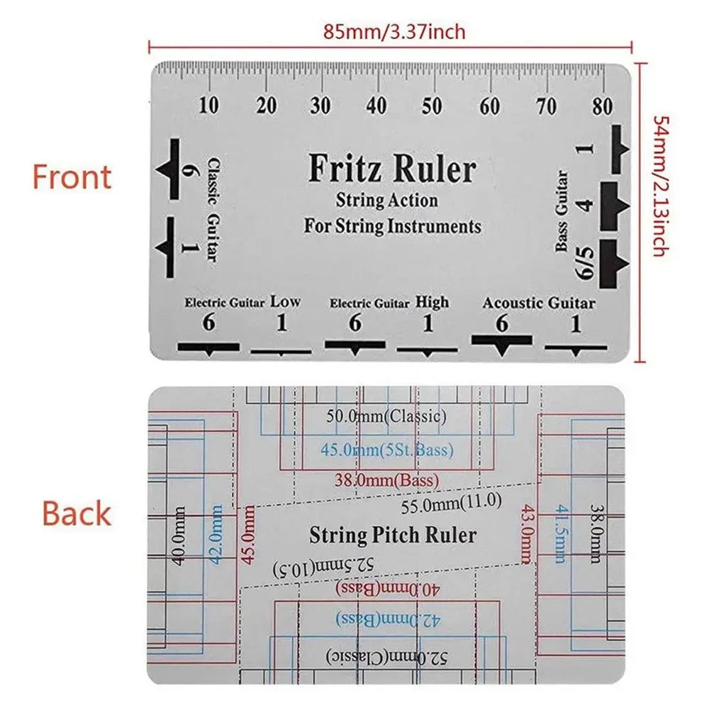 Miwayer Guitar Neck Notched Straight Edge — Luthier Tool with String Action Ruler Gauge for Gibson & Fender Electric Guitars