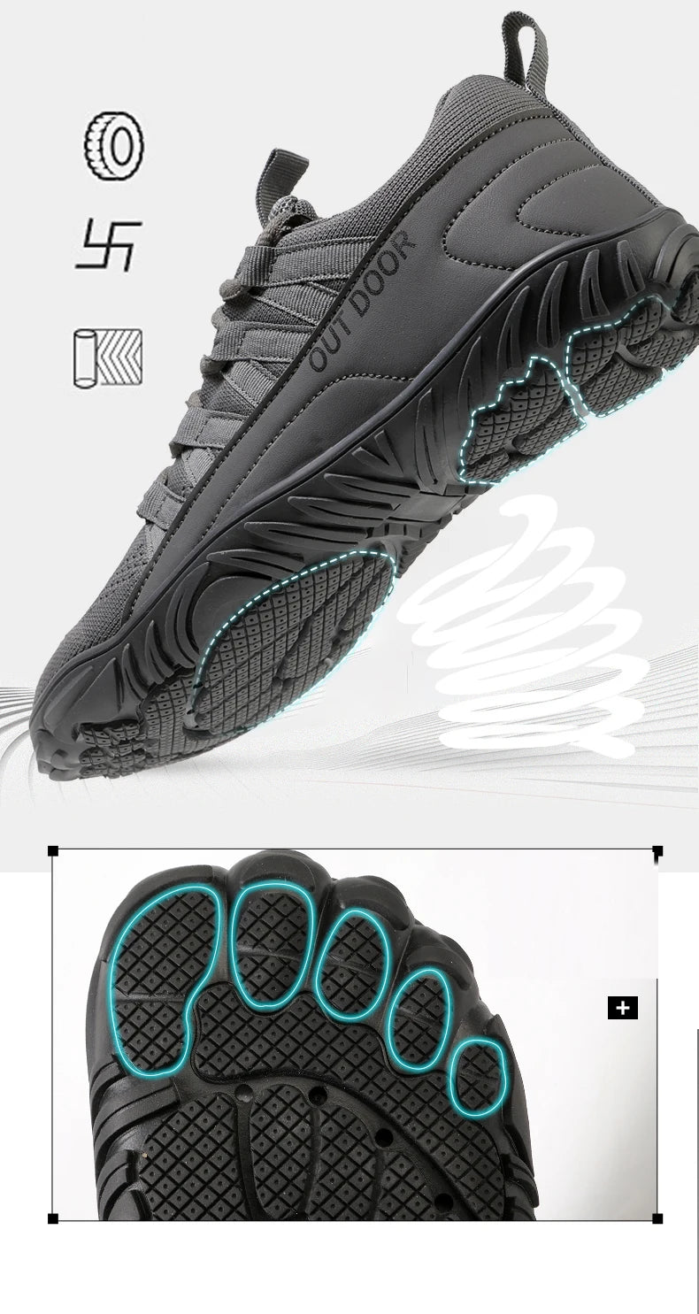 New Plus Size Hiking Shoes – Wide Palm Outdoor Sports & Barefoot Casual Shoes for Couples, Indoor Yoga & Fitness