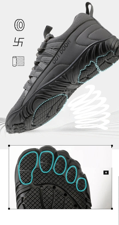 New Plus-Size Hiking & Outdoor Shoes – Wide Fit Barefoot Casual Sneakers for Men & Women
