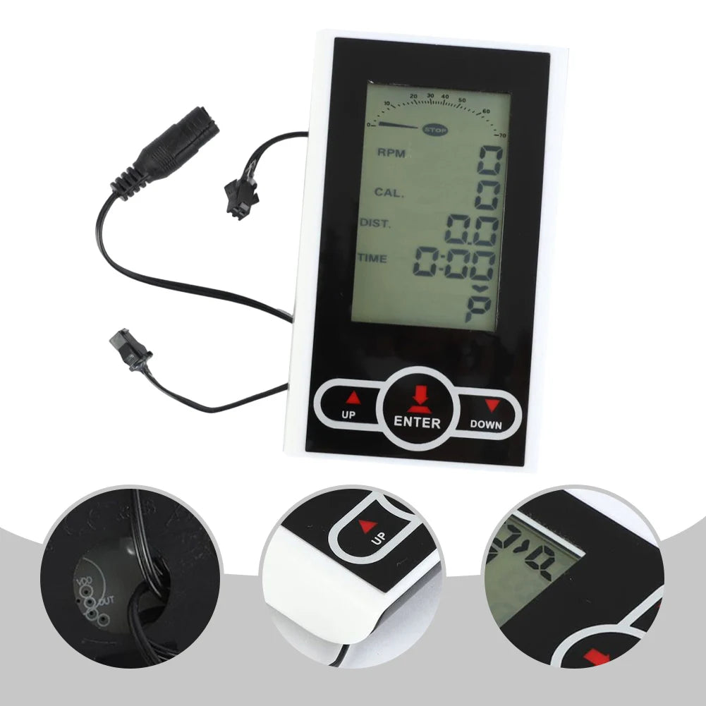 Exercise Bike Monitor Speedometer – Stationary Bike Elliptical Trainer Display, Computer Display Counters & Speed Parts
