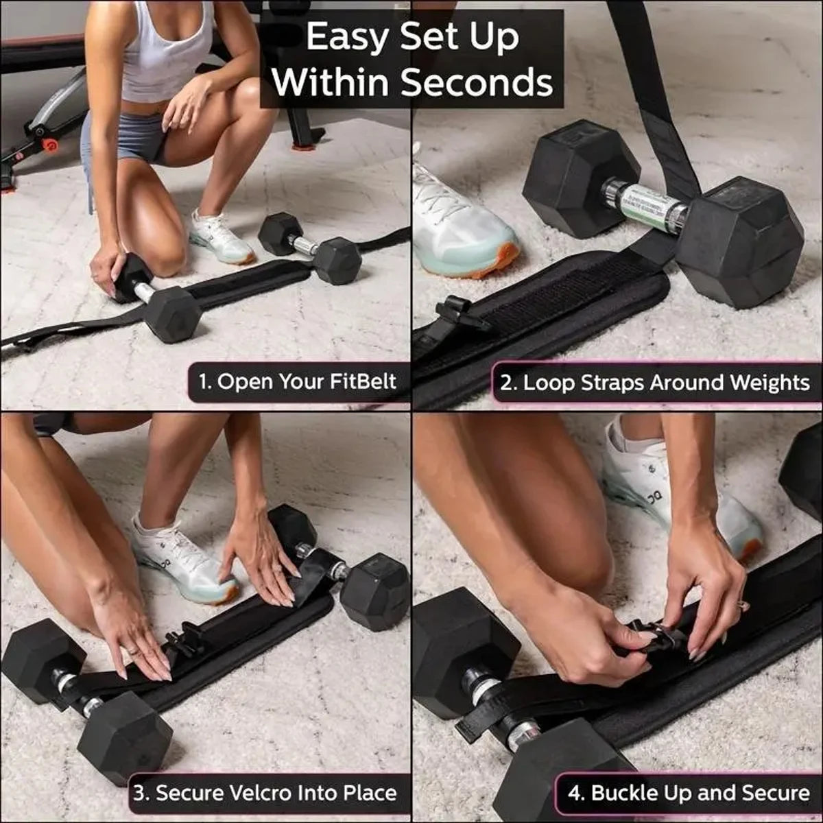 Adjustable Weighted Waist Belt - Home Workout Fitness Gear for Dumbbell Training and Hip Shaping Exercises
