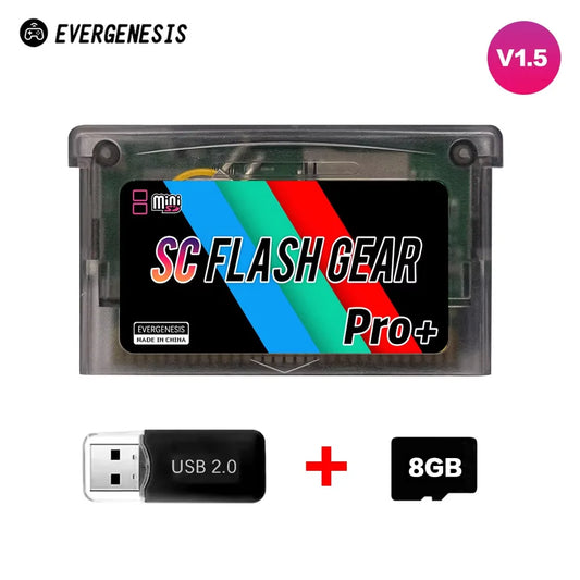 SCFW V1.5 Mini 1000+ in 1 Flash GBA Card – GBA/GBC/GB/NES with Adapter & 8GB TF Card