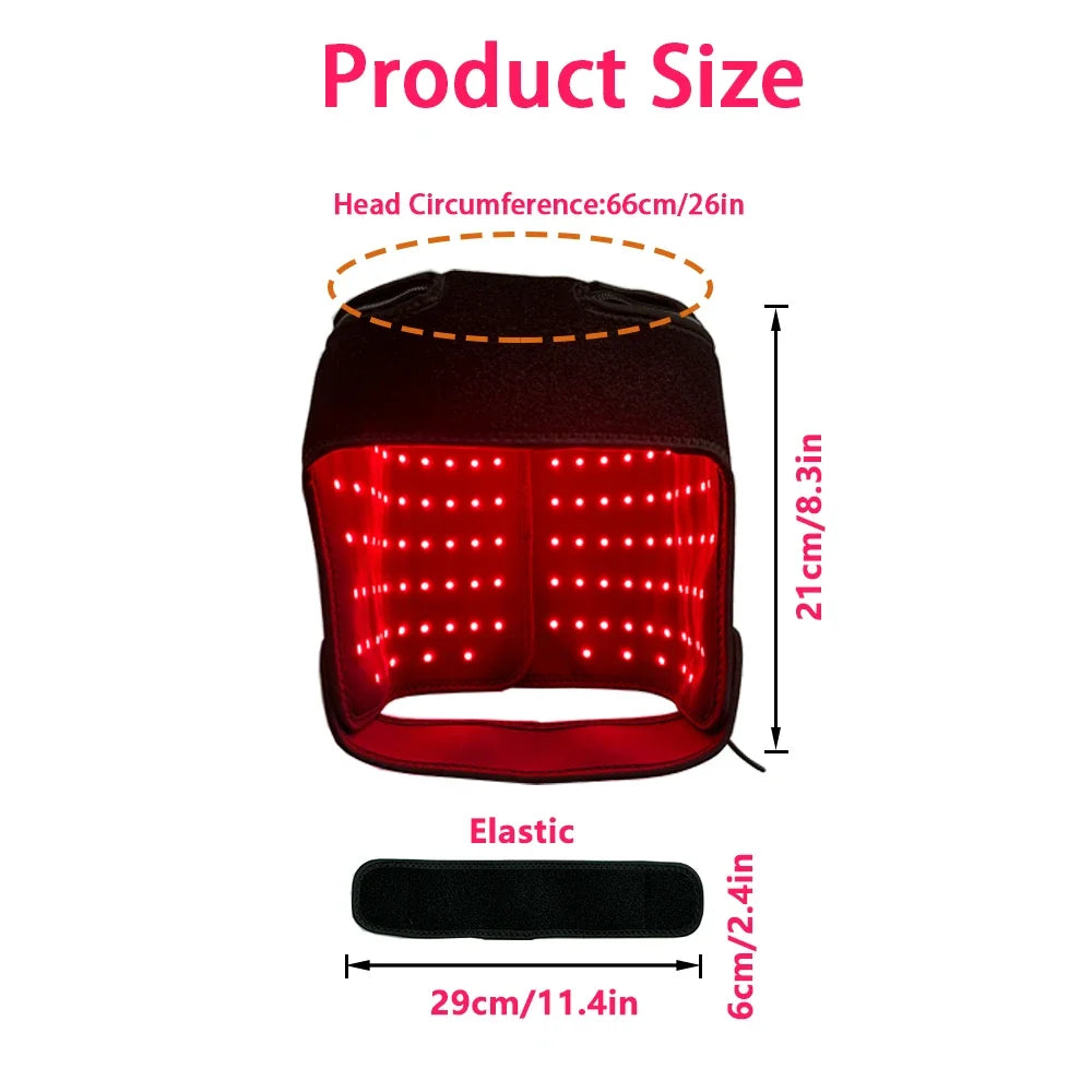 180pcs Red Light Hair Regrowth Cap – 850nm & 660nm Near-Infrared Light for Oil Control, Strengthening Hair Roots & Anti-Hair Loss