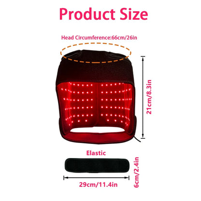 180pcs Red Light Hair Regrowth Cap – 850nm & 660nm Near-Infrared Light for Oil Control, Strengthening Hair Roots & Anti-Hair Loss